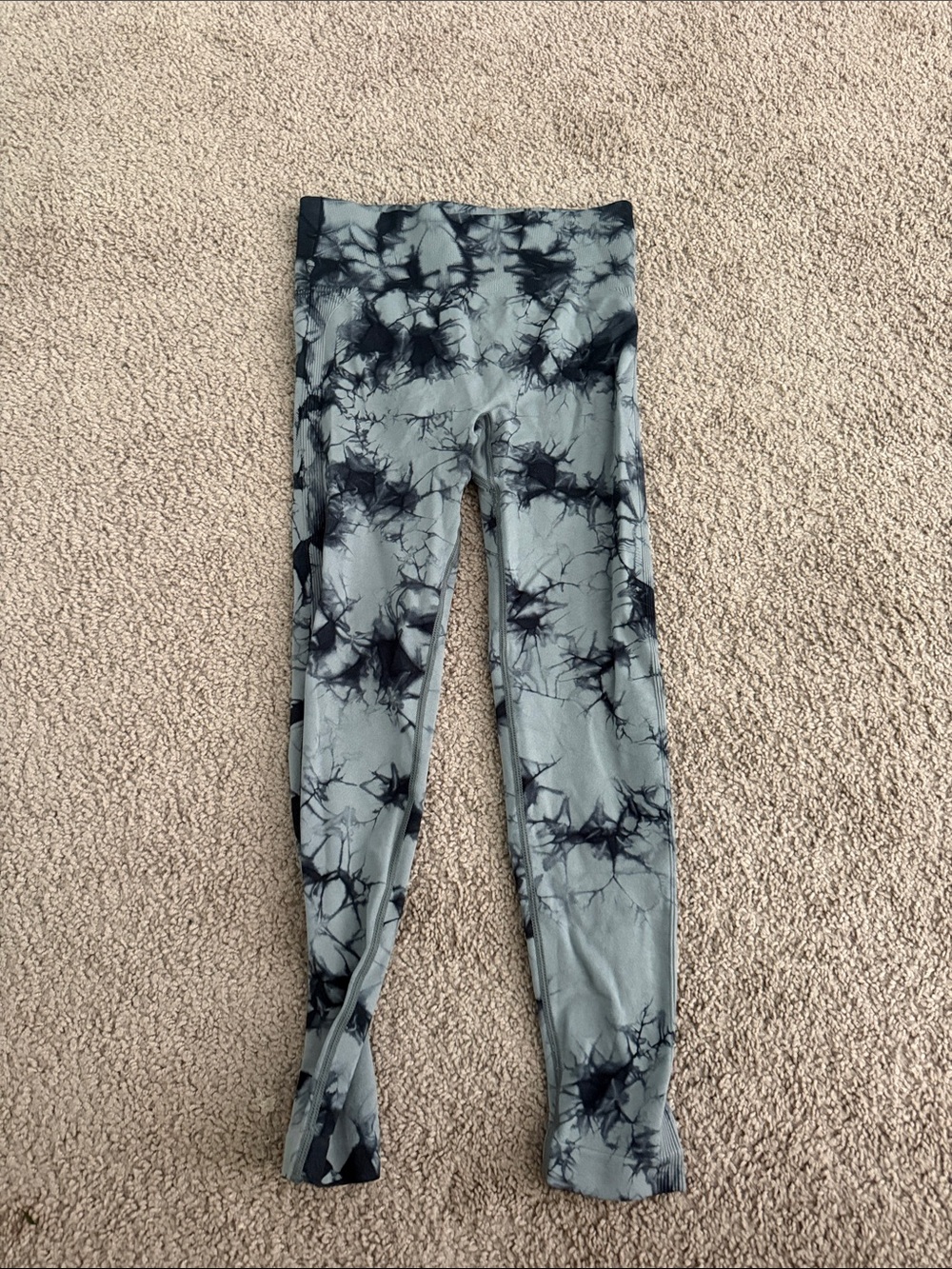 Source Unknown Kids Tie-Dye Leggings - Grey and Black